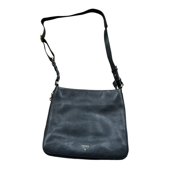 Fossil Handbags - Fossil black leather crossbody handbag